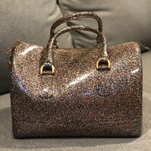 Furla Rubber Candy Multicolor Glitter Satchel